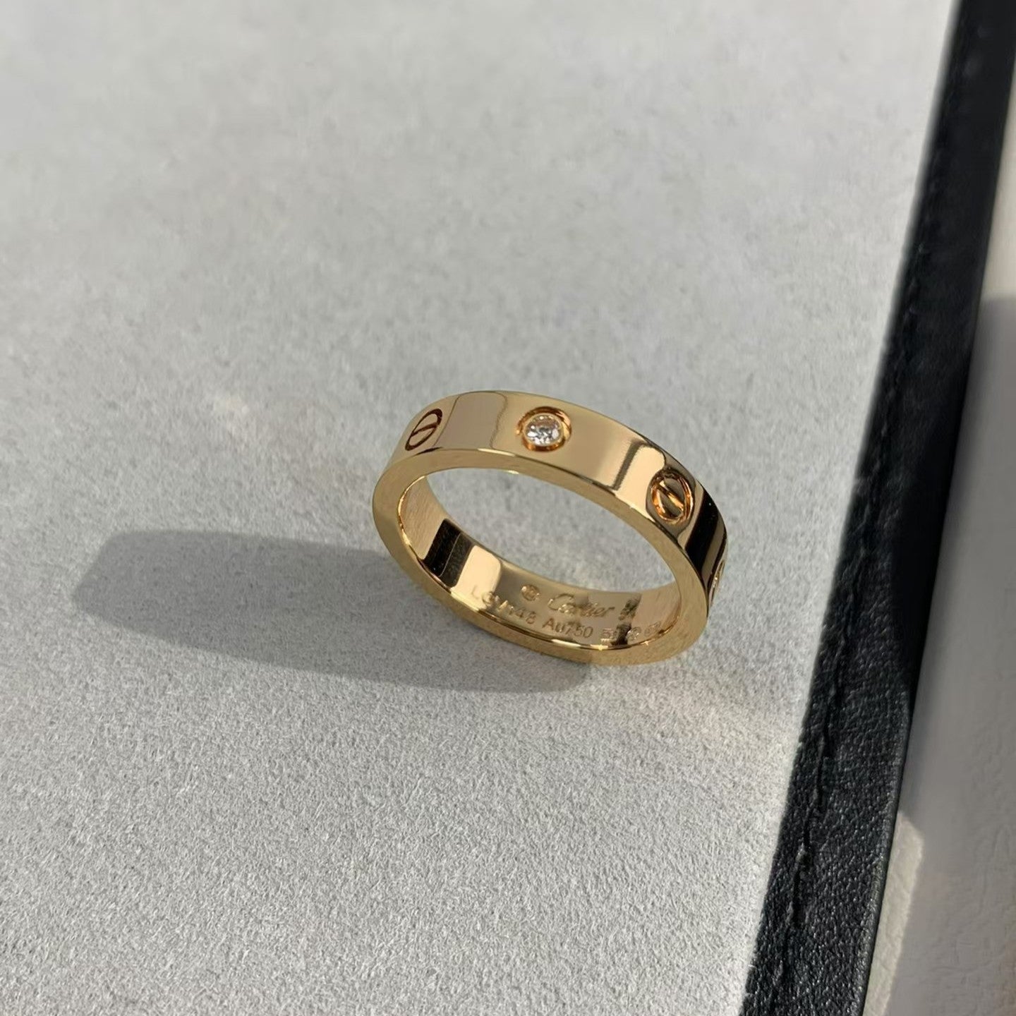 [Everoly JW]LOVE RING 4MM 1 DIAMOND PINK GOLD