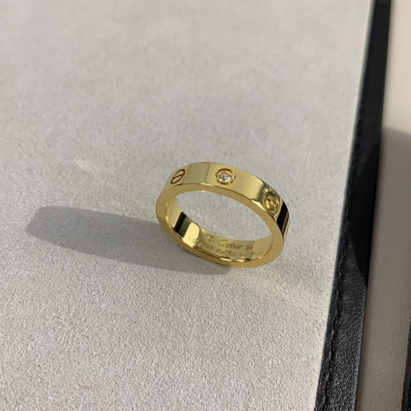 [Everoly JW]LOVE RING 4MM 1 DIAMOND GOLD