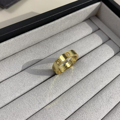 [Everoly JW]LOVE RING 4MM 1 DIAMOND GOLD