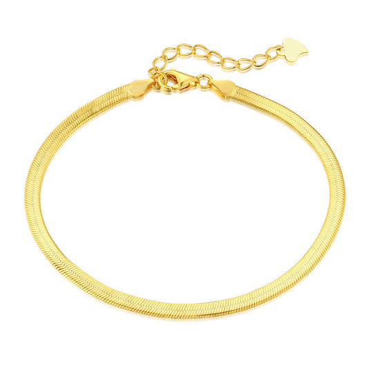 [Everoly JW]Flat Snake Bone Chain Blade Necklace