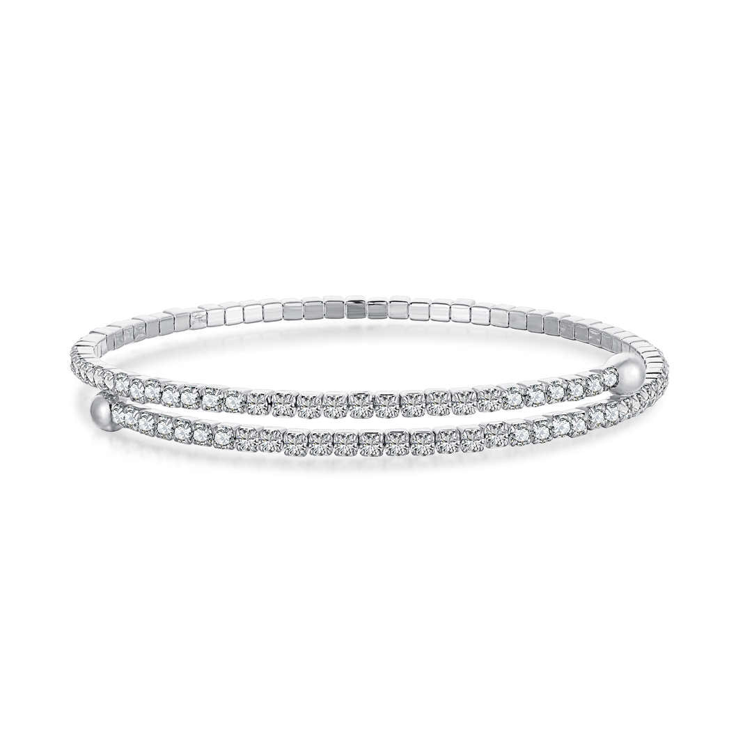 [Everoly JW]Row of Diamonds Round Fashion Bracelet
