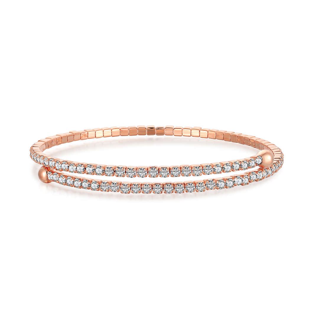[Everoly JW]Row of Diamonds Round Fashion Bracelet