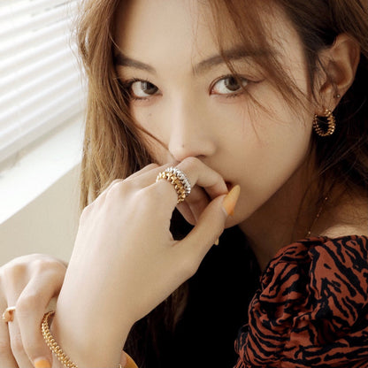 [Everoly JW]CLASH SMALL HOOP EARRINGS