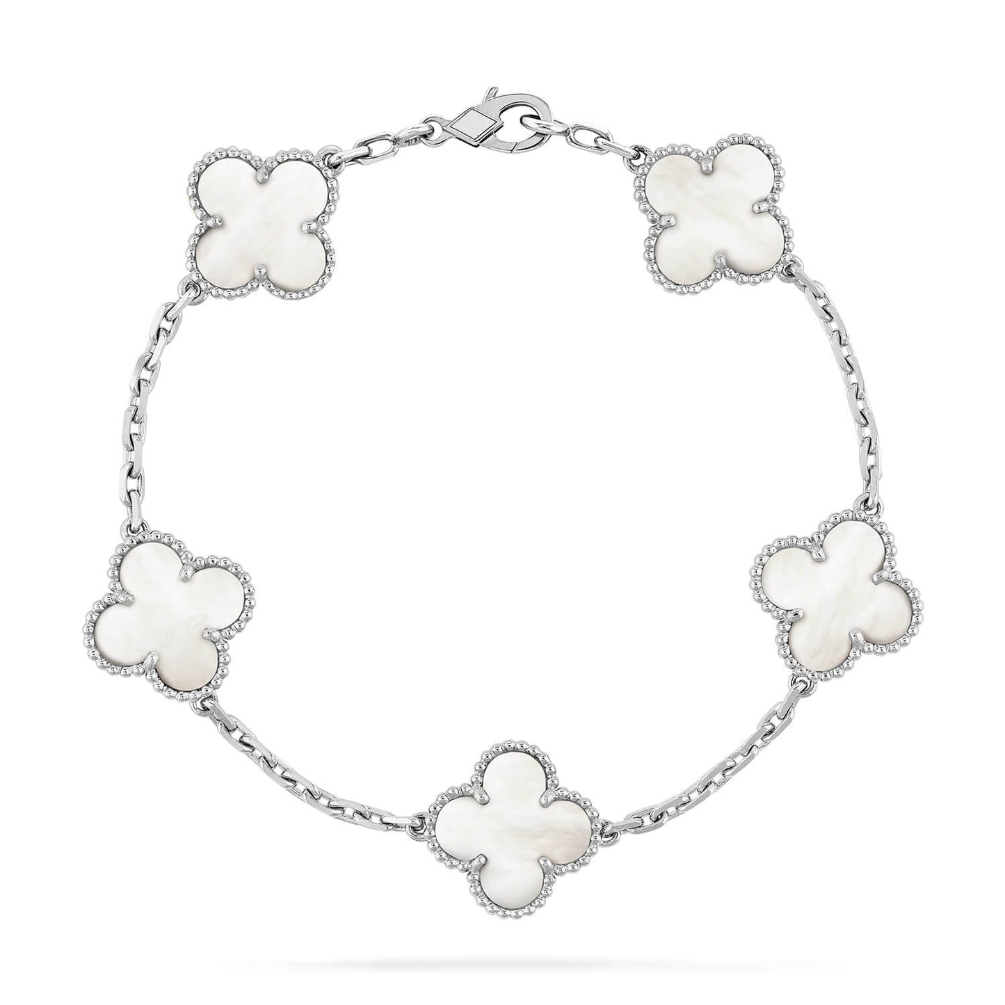 [Everoly JW]CLOVER SILVER MOP 5 MOTIF BRACELET