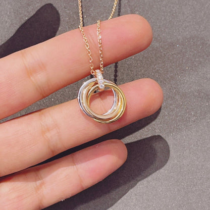 [Everoly JW]TRINITY NECKLACE GOLD  DIAMONDS