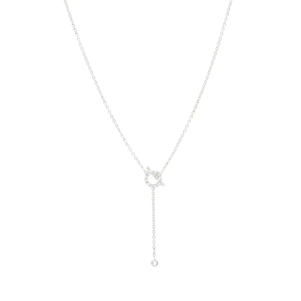 [Everoly JW]FINESSE SILVER DIAMOND NECKLACE