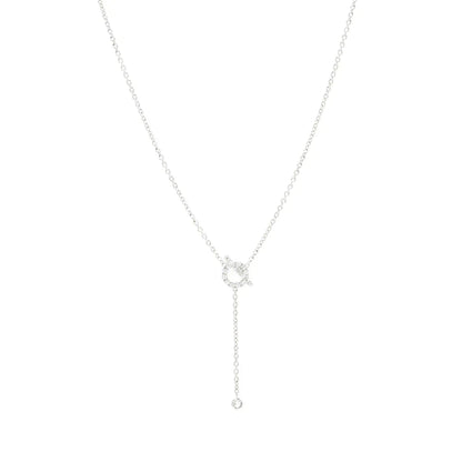 [Everoly JW]FINESSE SILVER DIAMOND NECKLACE