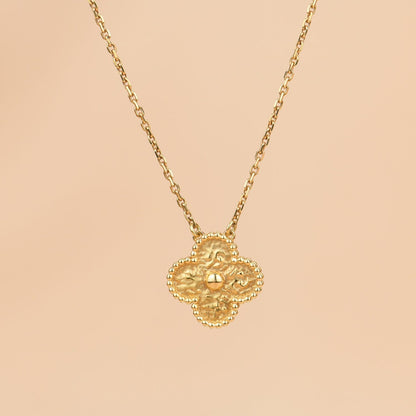[Everoly JW]CLOVER 15MM  BRONZING NECKLACE