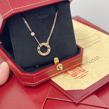 [Everoly JW]LOVE NECKLACE 16MM 2 DIAMONDS