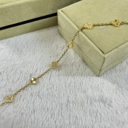 [Everoly JW]CLOVER 6 MOTIF DIAMOND LASER BRACELET