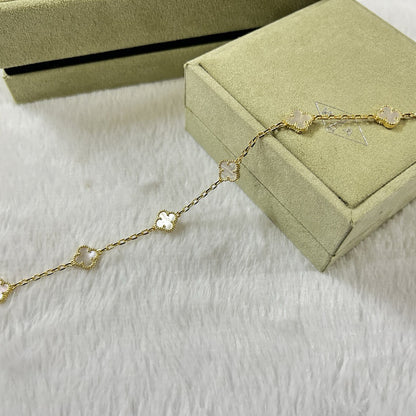 [Everoly JW]CLOVER 6 MOTIF WHITE MOP BRACELET