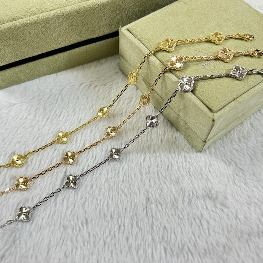 [Everoly JW]CLOVER 6 MOTIF DIAMOND BRACELET