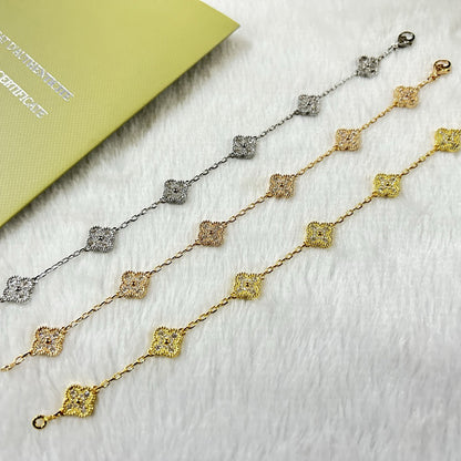 [Everoly JW]CLOVER 6 MOTIF DIAMOND BRACELET