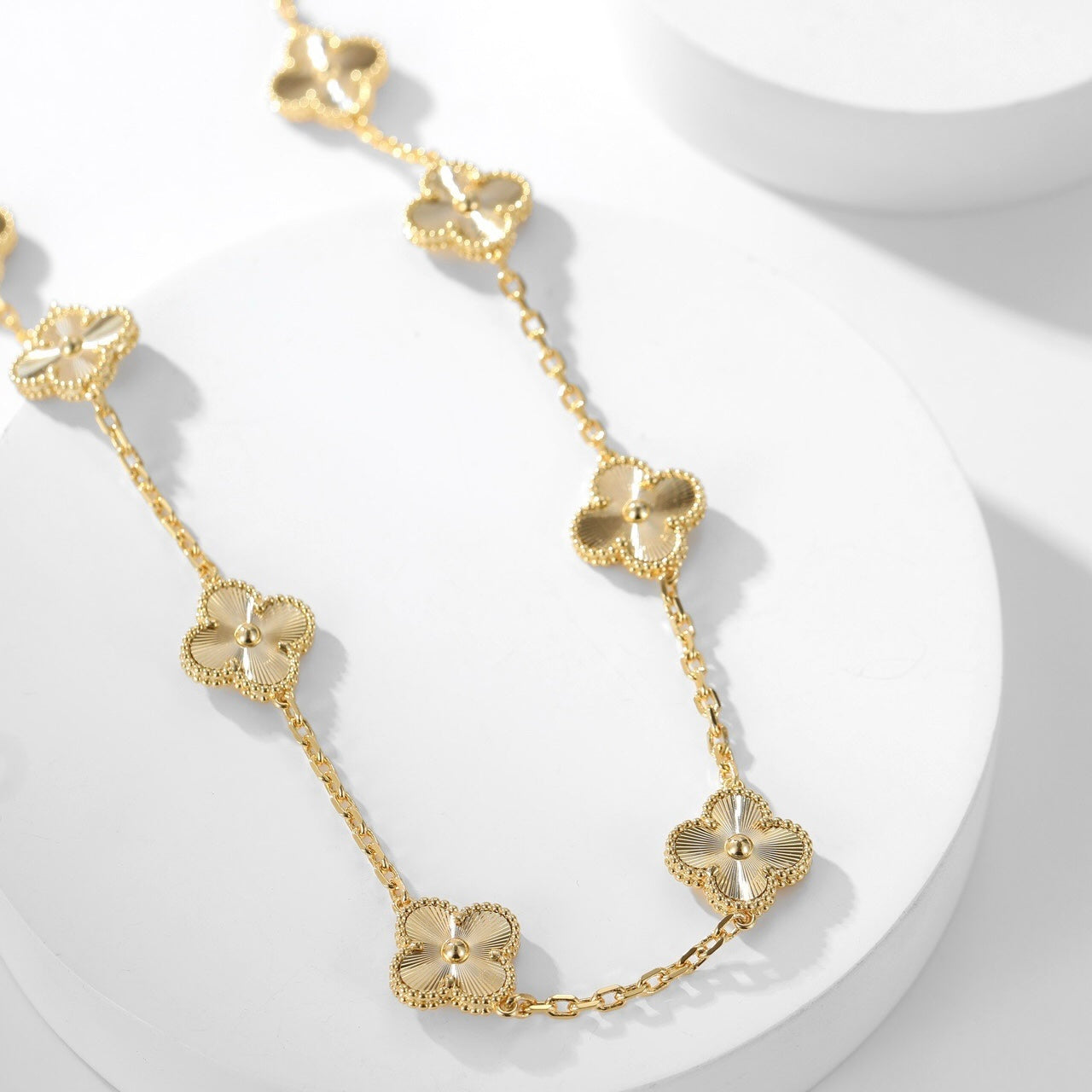 [Everoly JW]CLOVER 10 MOTIFS LASER NECKLACE