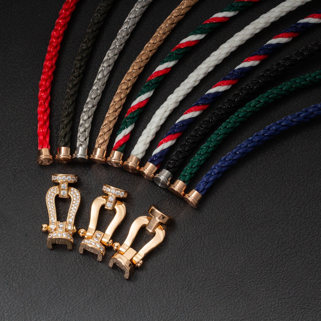 [Everoly JW]FORCE LARGE HORSESHOE HALF DIAMOND BRACELET ROSE GOLD