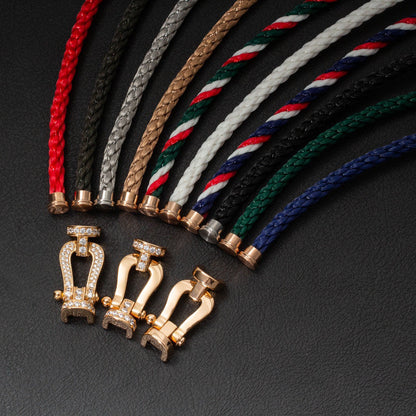 [Everoly JW]FORCE LARGE HORSESHOE HALF DIAMOND BRACELET ROSE GOLD