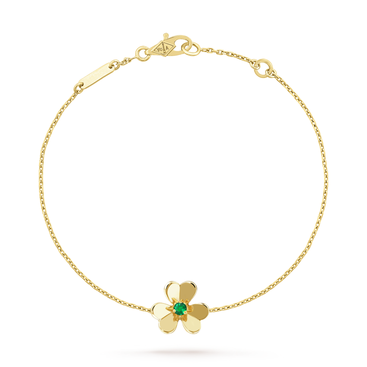 [Everoly JW]FRIVOLE GOLD FLOWER PINK MALACHITE BRACELET