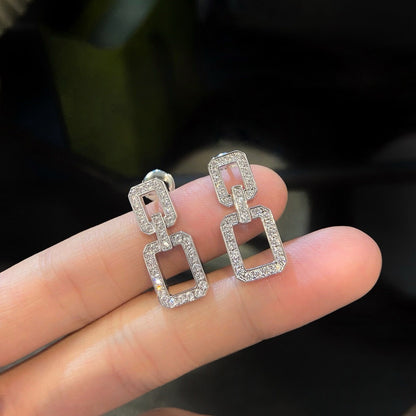 [Everoly JW]LINKS MEDIUM EARRINGS DIAMOND