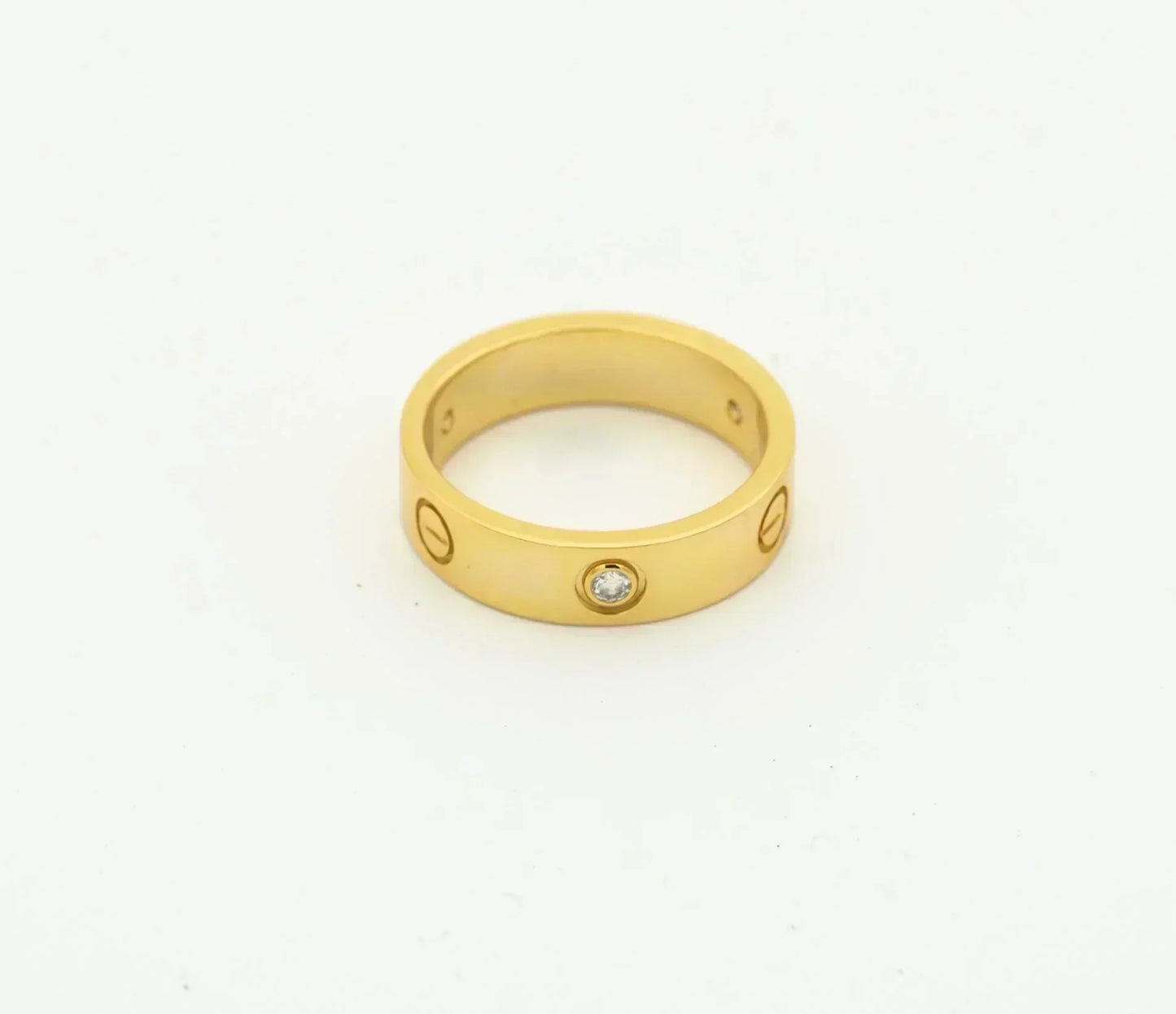 [Everoly JW]LOVE RING 4MM 1 DIAMOND GOLD