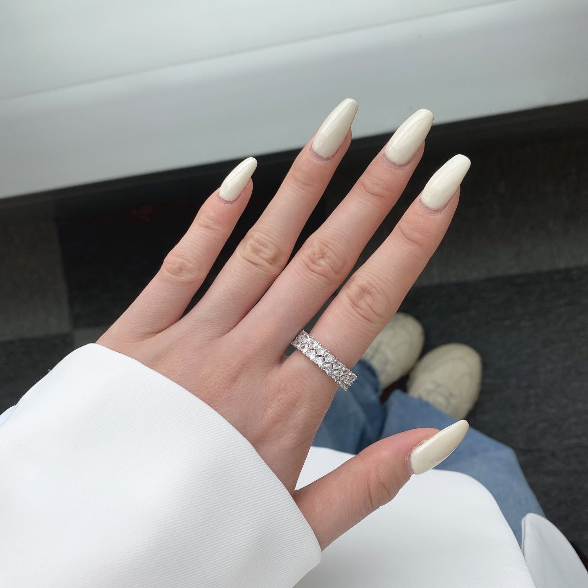 [Everoly JW]Sparkling Full Heart Ring