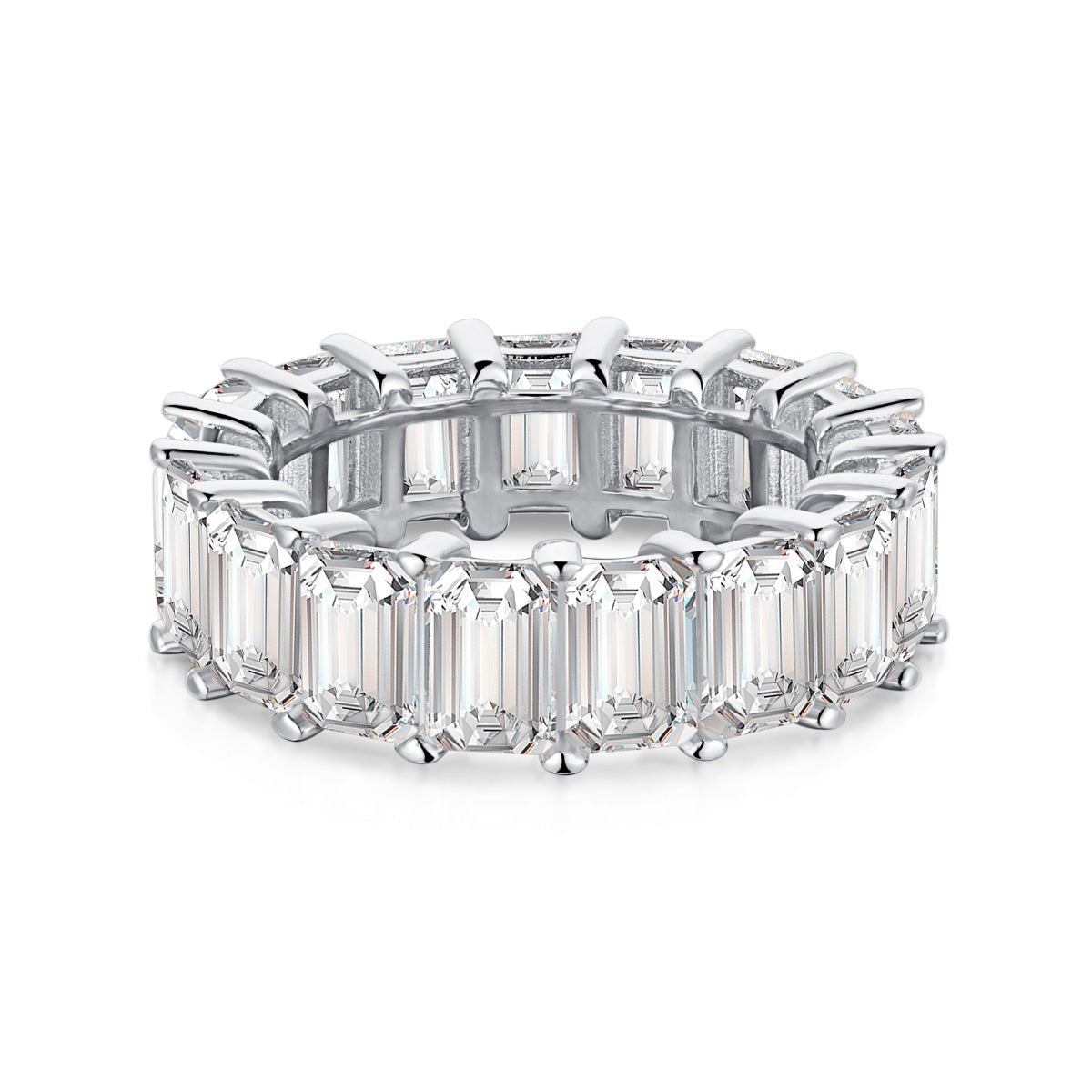 [Everoly JW]0.75 Carat Elegant Emerald Cut Tennis Ring