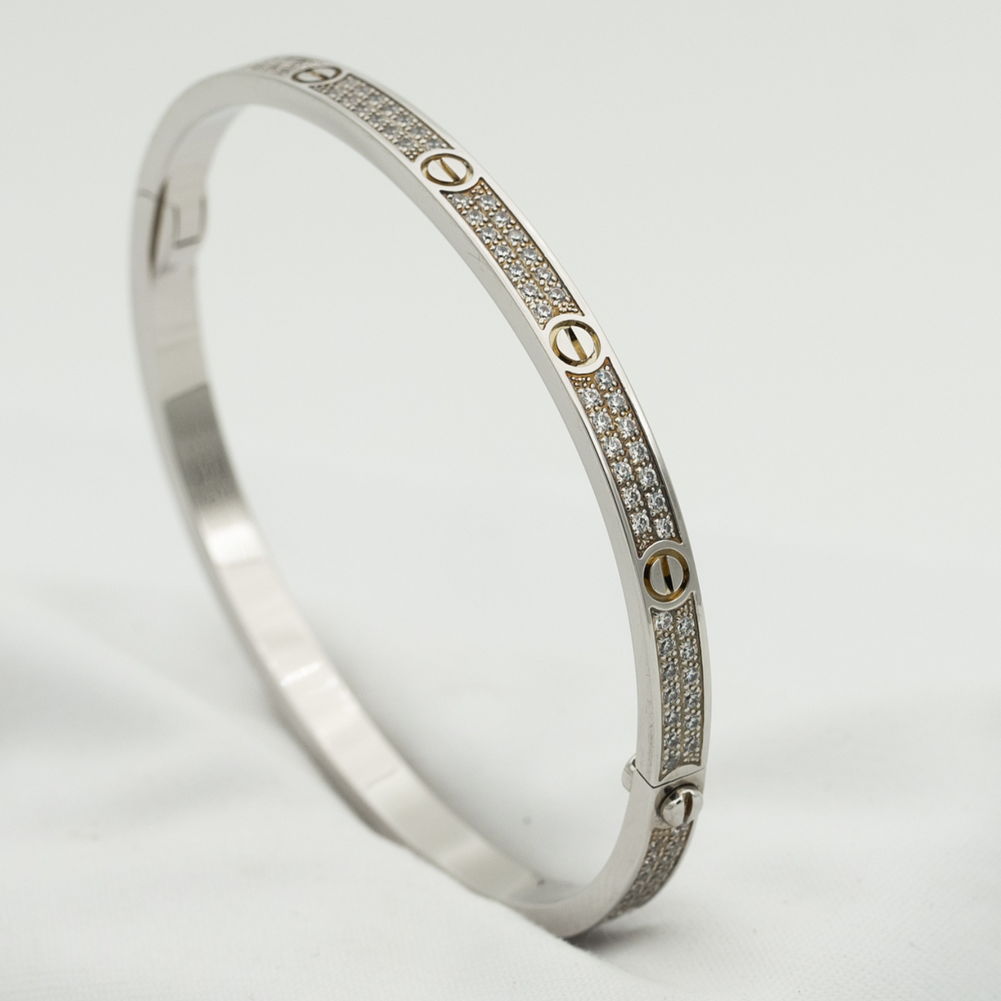 [Everoly JW]LOVE BRACELET 3.65MM DIAMOND-PAVED