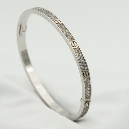 [Everoly JW]LOVE BRACELET 3.65MM DIAMOND-PAVED