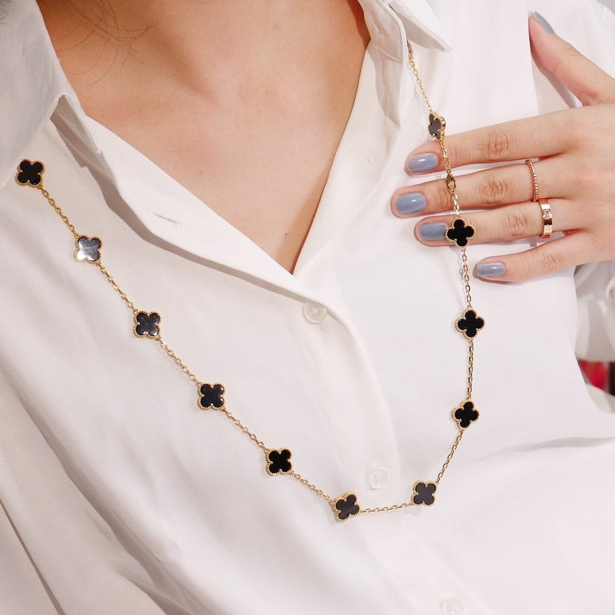 [Everoly JW]CLOVER 20 MOTIFS ONYX ROSE GOLD