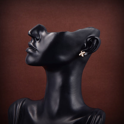 [Everoly JW]JEUX DE GOLD DIAMOND EARRINGS