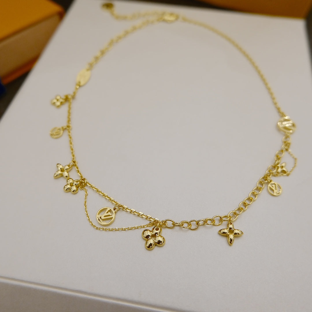 [Everoly JW]BLOOMING SUPPLE NECKLACE BRASS