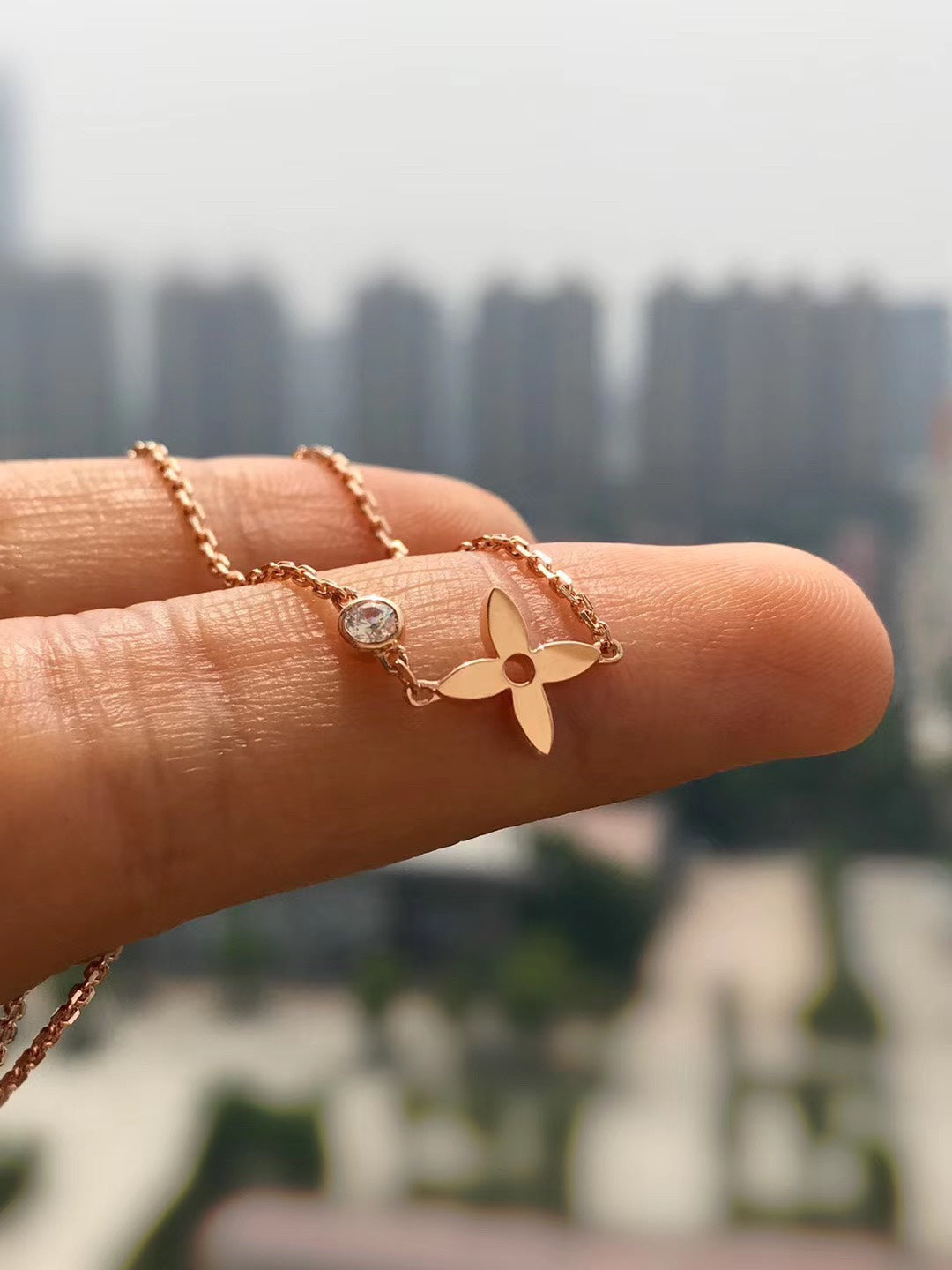 [Everoly JW]BLOSSOM PENDANT PINK GOLD AND DIAMOND