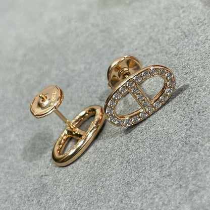 [Everoly JW]HM FULL DIAMOND PIG NOSE STUD EARRINGS