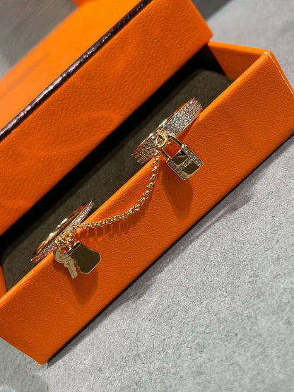 [Everoly JW]HM KELLY CLOCHETTE DOUBLE RING IN  WITH DIAMONDS