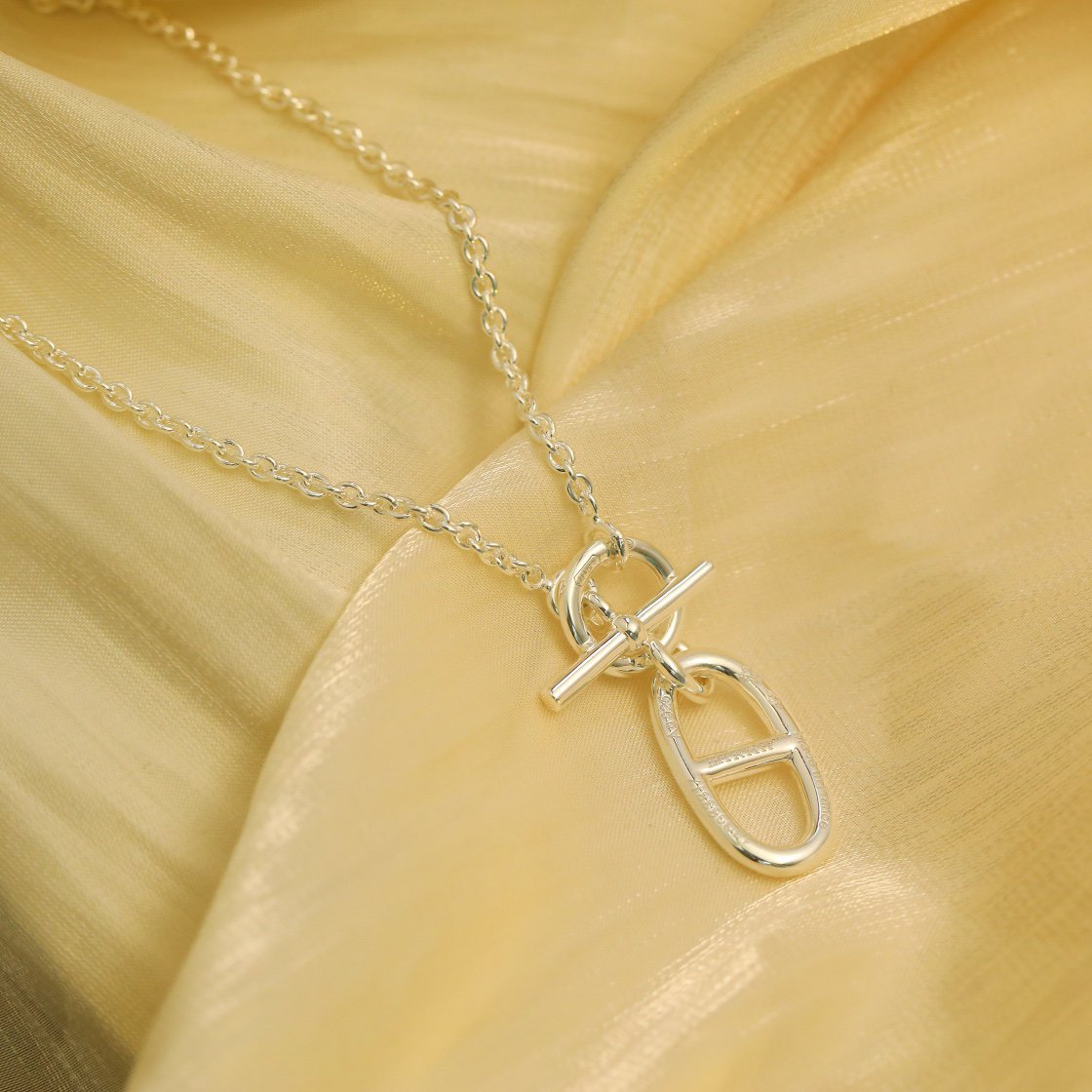 [Everoly JW]HM CHAINE D'ANCRE PENDANT NECKLACE STERLING SILVER