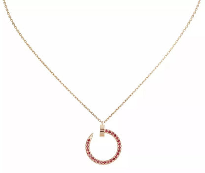 [Everoly JW]JUSTE NECKLACE GOLD RED DIAMONDS