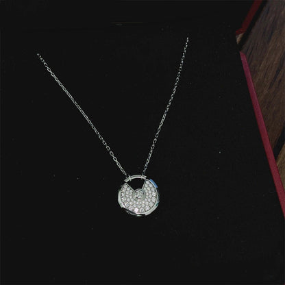 [Everoly JW]AMULETTE SILVER FULL DIAMOND NECKLACE