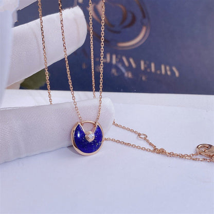 [Everoly JW]AMULETTE ROSE GOLD AGATE NECKLACE