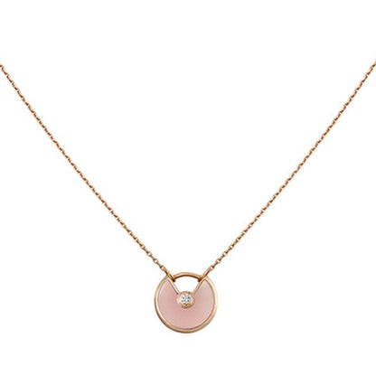 [Everoly JW]AMULETTE ROSE GOLD PINK MOP NECKLACE