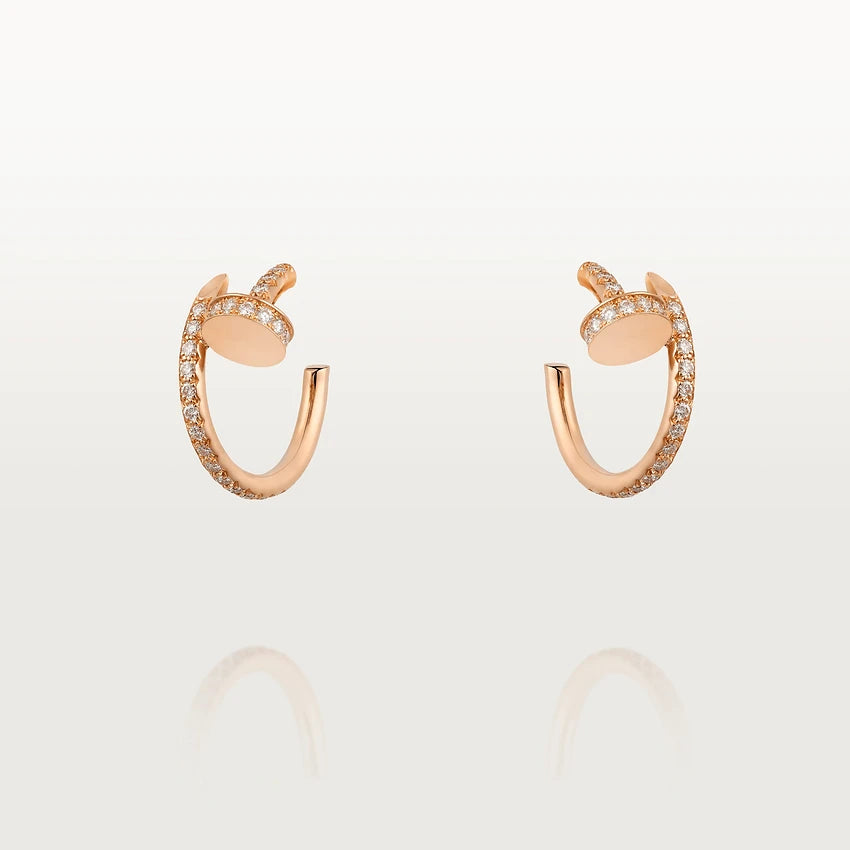 [Everoly JW]JUSTE EARRINGS 12.75MM PINK GOLD DIAMOND
