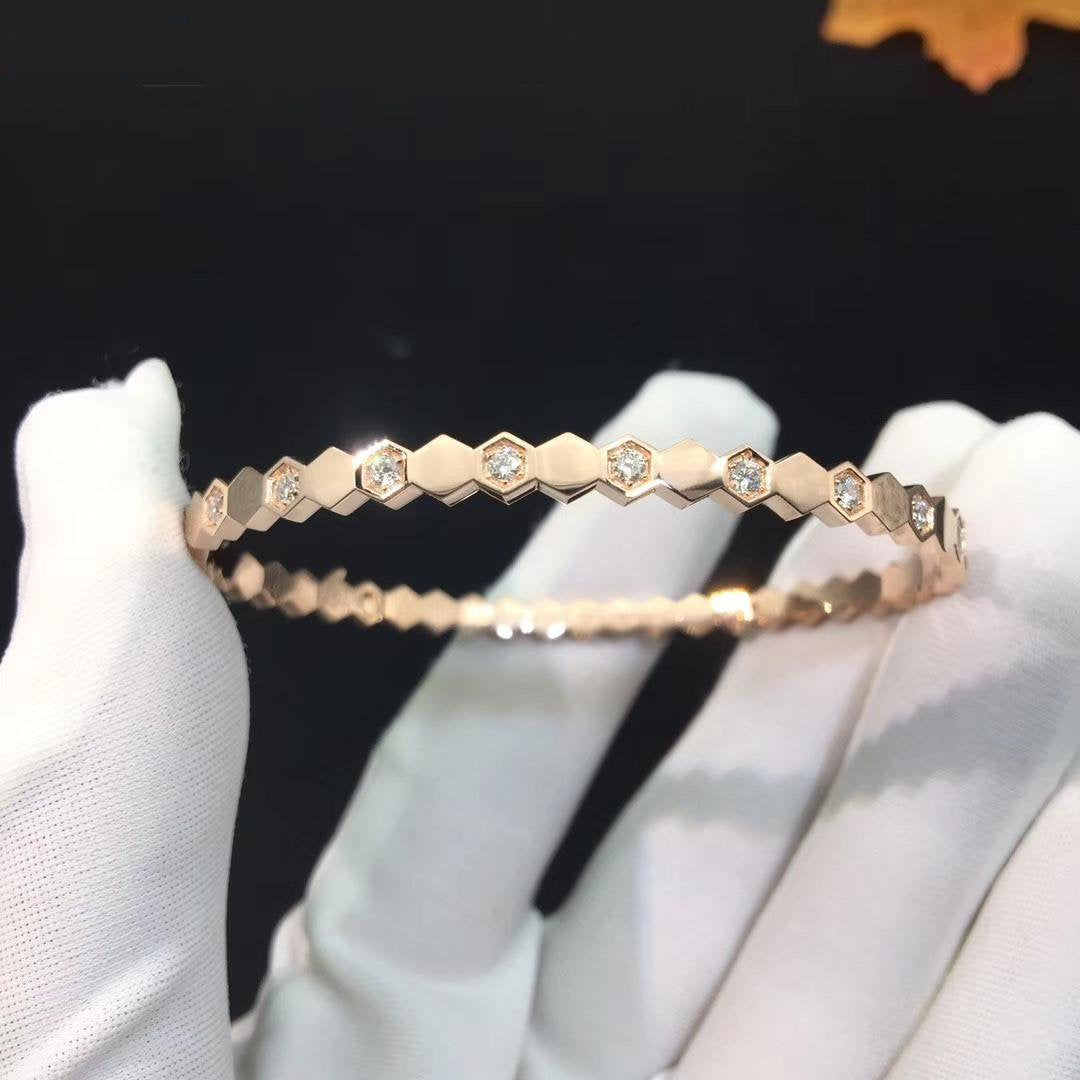 [Everoly JW]BEE LOVE PINK GOLD DIAMOND BRACELET