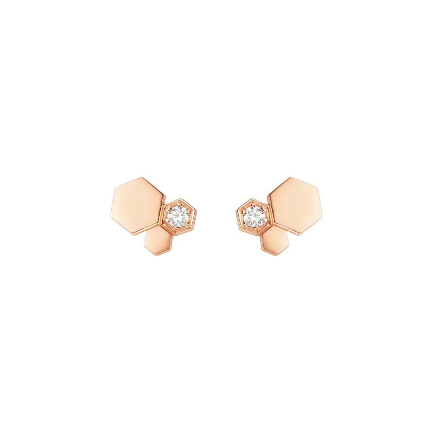 [Everoly JW]BEE LOVE PINK GOLD DIAMOND EARRINGS