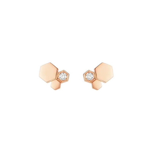 [Everoly JW]BEE LOVE PINK GOLD DIAMOND EARRINGS
