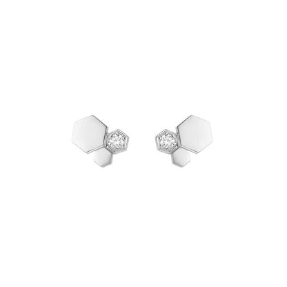 [Everoly JW]BEE LOVE SILVER DIAMOND EARRINGS
