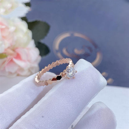 [Everoly JW]BEE LOVE RING PINK GOLD 1 DIAMOND
