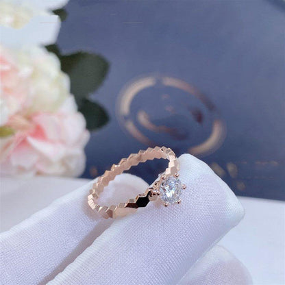 [Everoly JW]BEE LOVE RING PINK GOLD 1 DIAMOND