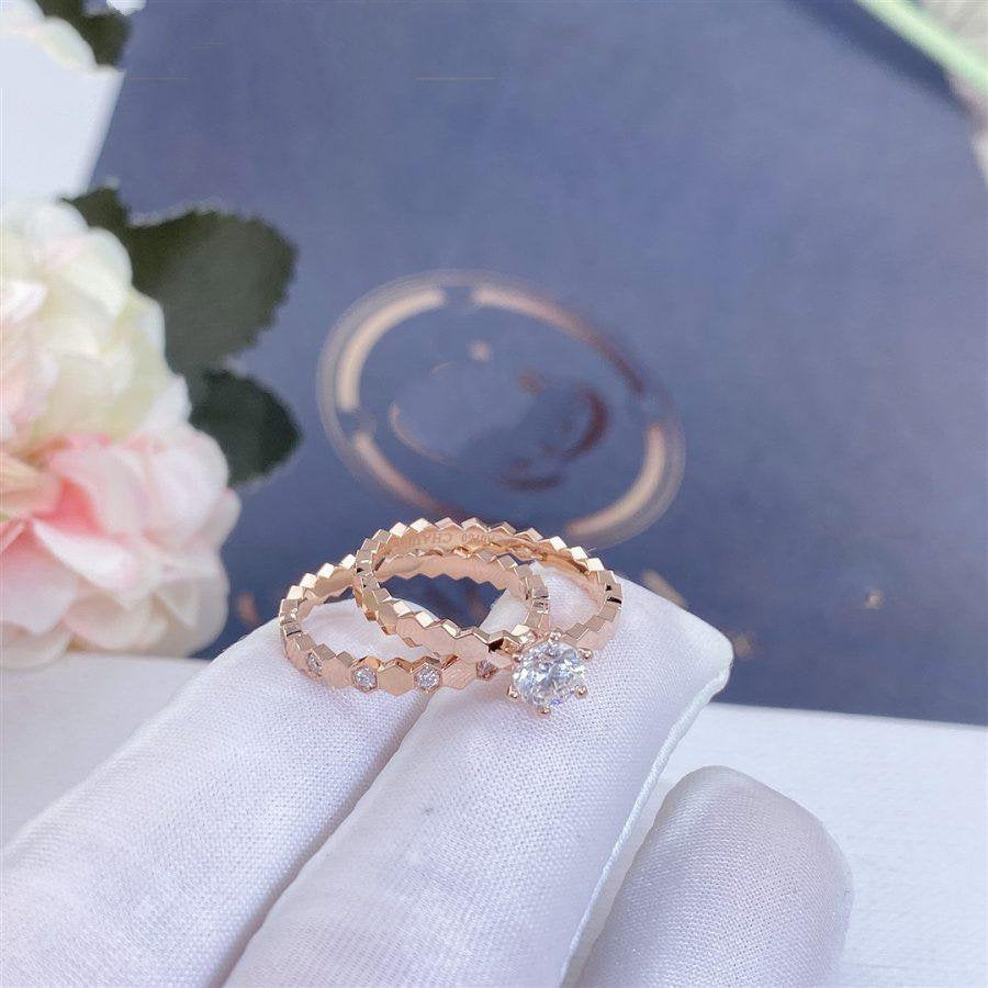 [Everoly JW]BEE LOVE RING PINK GOLD 1 DIAMOND