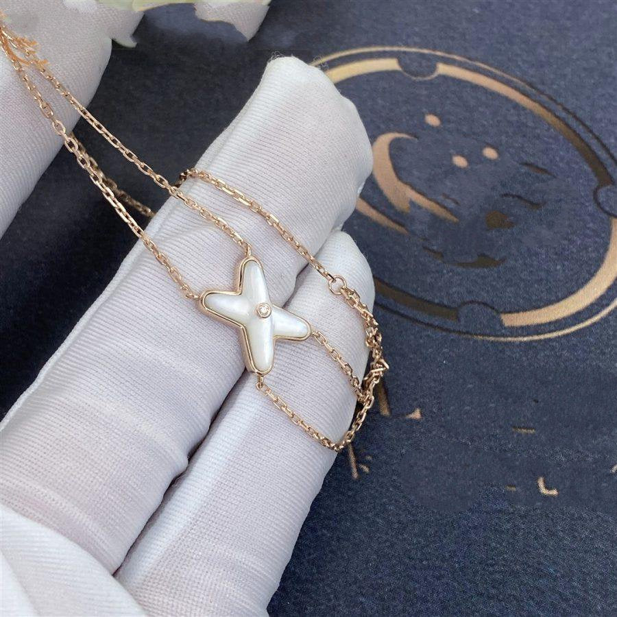 [Everoly JW]JEUX BRACELET WHITE MOP PINK GOLD 1 DIAMOND