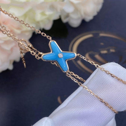 [Everoly JW]JEUX BRACELET TURQUOISE PINK GOLD 1 DIAMOND
