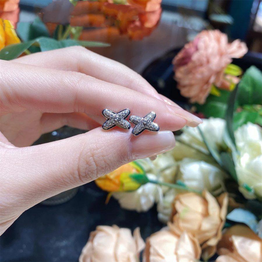 [Everoly JW]JEUX DE SILVER DIAMOND EARRINGS