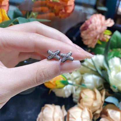 [Everoly JW]JEUX DE SILVER DIAMOND EARRINGS